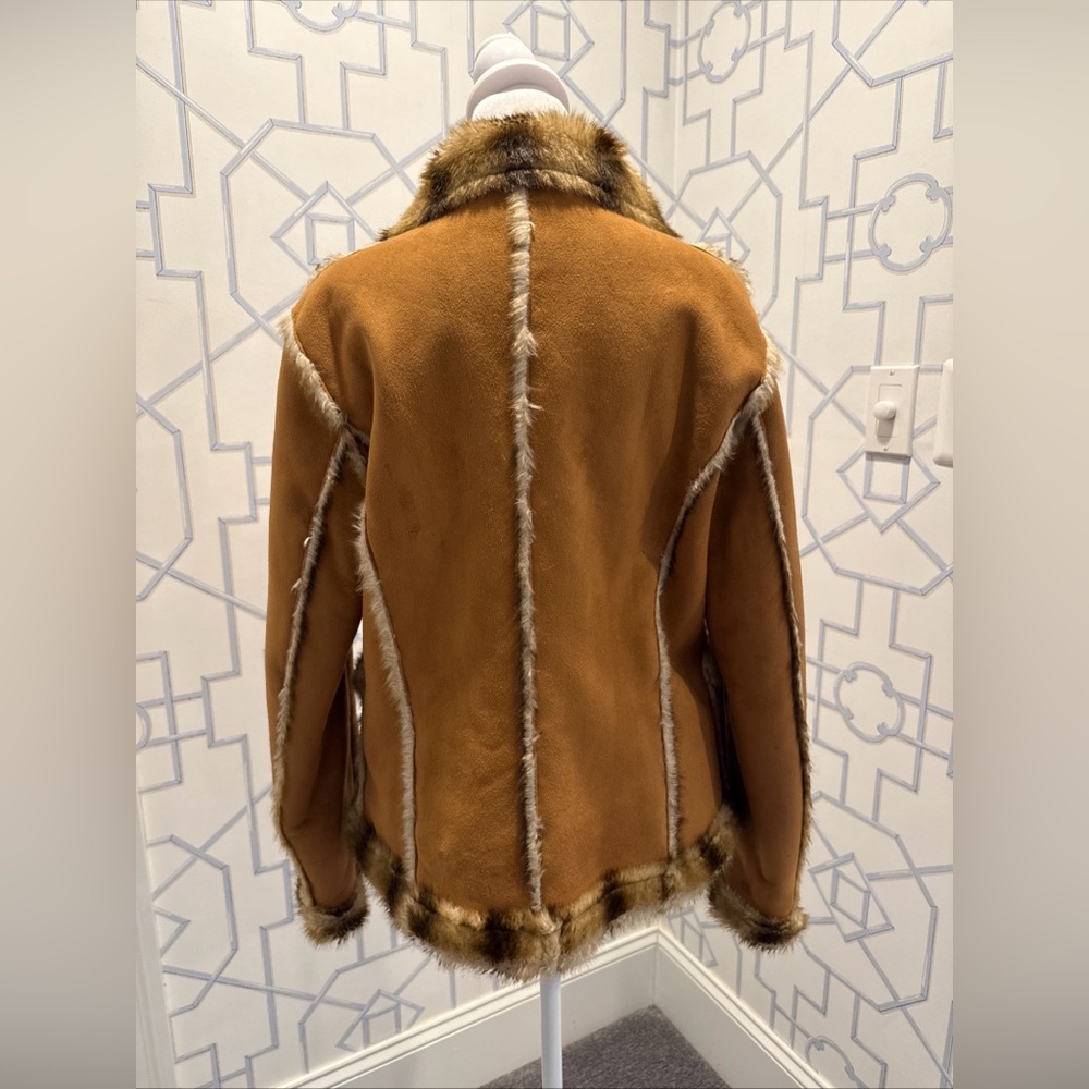 Excelled Collection Suede Shearling Jacket - Picture 5 of 12